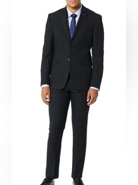 Perry Ellis Slim Fit Black Suit – Size 46R NWT 🖤